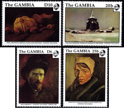 1992 - Gambie Timbres n� 1137/1140 - Peintres - Centenaire de la mort de Vincent Van Gogh (1853-1890) (4)