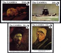 1992 - Gambie Timbres n° 1137/1140 - Peintres - Centenaire de la mort de Vincent Van Gogh (1853-1890) (4)