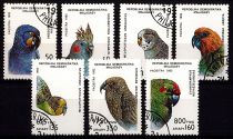 1992 - Madagascar n° 1144-1150 - Oiseaux - Perroquets