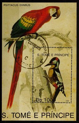 1992 - Saint Tom� et Principe BF n� 120 - Oiseaux 