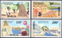 1992 - S&eacute;n&eacute;gal Timbres n&deg; 964/967 - Sites touristiques