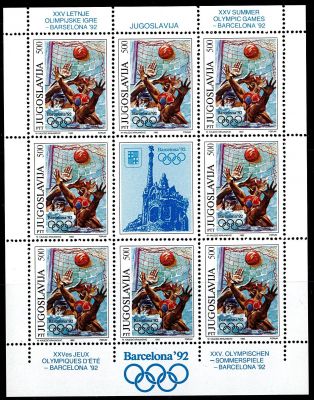 1992 - Yougoslavie MF2402/2405 - Jeux olympiques d\'�t� � Barcelone