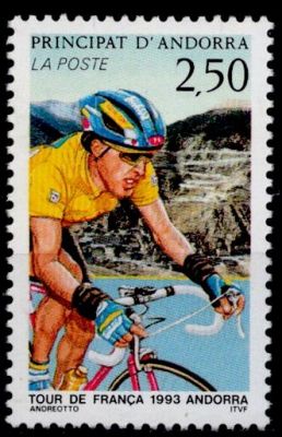 1993 - Andorre Fran�ais Timbre n� 434 - Cyclisme - Tour de France