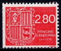 1993 - Andorre Fran&ccedil;ais Timbre n&deg; 435 - Type blason d\'Andorre