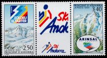1993 - Andorre Fran&ccedil;ais Timbres n&deg; 425/426 - Stations de ski andorranes