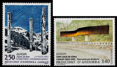 1993 - Andorre Fran�ais Timbres n� 430/431 - Europa