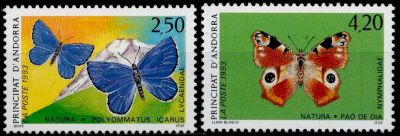 1993 - Andorre Fran�ais Timbres n� 432/433 - Protection de la faune