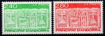 1993 - Andorre Fran&ccedil;ais Timbres n&deg; 436/437 - Type Ecu primitif des Vall&eacute;es