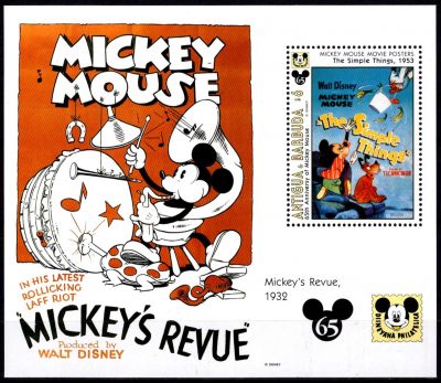 1993 - Antigua Bloc n� 275 - 65e anniversaire de Mickey (1)