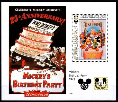 1993 - Antigua Bloc n� 278 - 65e anniversaire de Mickey (2)