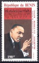 1993 - B&eacute;nin Timbre n&deg; 708 - 25e anniversaire de la mort du Pasteur Martin Luther King