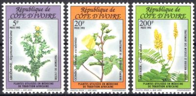 1993 - Cote d\'Ivoire Timbres n� 904/906 - Plantes m�dicinales de la tradition africaine