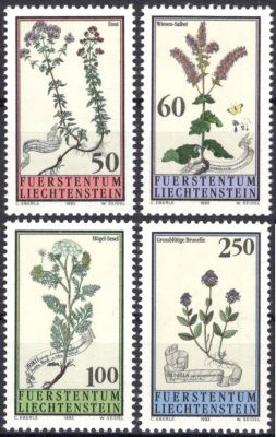 1993 - Liechtenstein timbres n� 1010/1013 - Fleurs du jardin botanique du Liechtenstein