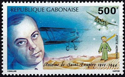 1994 - Gabon Timbre Poste A�rienne n� 292 - Ecrivain - Antoine de Saint Exup�ry