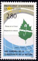 1995 - Andorre Fran&ccedil;ais Timbre n&deg; 454 - Ann&eacute;e europ&eacute;enne de la conservation de la nature