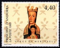 1995 - Andorre Fran&ccedil;ais Timbre n&deg; 461 - Vierge de Meritxell