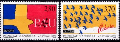 1995 - Andorre Fran�ais Timbres n� 457/458 - Europa