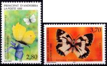 1995 - Andorre Fran&ccedil;ais Timbres n&deg; 462/463 - Protection de la nature