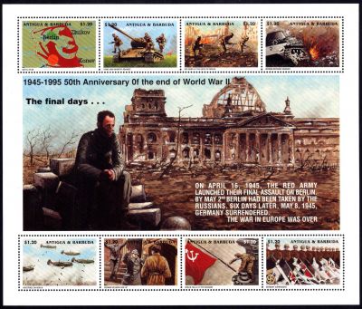 1995 - Antigua et Barbuda Feuillet n� 1863/1870 - 50e anniversaire de la fin de la seconde guerre mondiale en Europe
