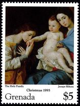 1995 - Grenade 2708-2713 - Noël, Vierge à l\'Enfant