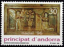 1996 - Andorre Espagnol 240 - Noël, Retable de Sainte Eulalie d\'Encamp (1753)