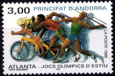 1996 - Andorre Fran�ais Timbre n� 479 - Jeux Olympiques d\'�t� � Atlanta