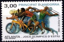 1996 - Andorre Fran&ccedil;ais Timbre n&deg; 479 - Jeux Olympiques d\'&eacute;t&eacute; &agrave; Atlanta