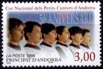 1996 - Andorre Fran&ccedil;ais Timbre n&deg; 480 - 5e anniversaire du Ch�ur National des Petits Chanteurs d\'Andorre