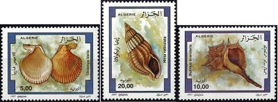 1997 - Alg�rie Timbres n� 1148/1150 - Faune - Coquillages
