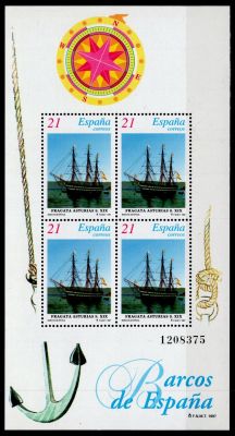 1997 - Espagne BF n� 74/75 - Navires espagnols d\'�poque (3)