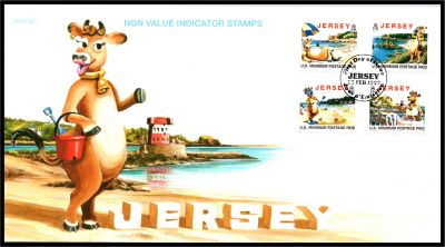 1997 - Jersey Enveloppe 1er jour n� 767 - Tourisme avec Lillie la vache