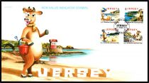 1997 - Jersey Enveloppe 1er jour n&deg; 767 - Tourisme avec Lillie la vache