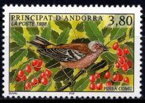 1998 - Andorre Fran&ccedil;ais Timbre n&deg; 501 - Nature - Oiseau