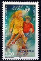 1998 - Andorre Fran&ccedil;ais Timbre n&deg; 507 - Coupe du monde de football 98 en France