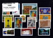 1998 - Andorre français timbres n° 497/511 - Année Complète
