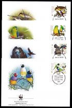 1998 - Australie FDC 1683/1686 - WWF, Oiseaux d\'Australie en voie de disparition