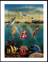 1998 - Comores Timbres n° 689/697 - Faune - Faune marine (2)