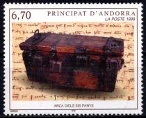 1999 - Andorre Fran&ccedil;ais Timbre n&deg; 523 - Coffre aux six serrures