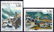 1999 - Andorre Fran&ccedil;ais Timbres n&deg; 519/520 - Ensemble historique de Pal