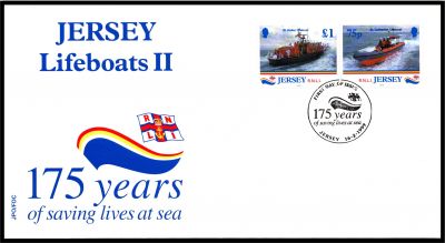 1999 - Jersey Enveloppe 1er jour n� 870 - 175e anniversaire de la RNLI (Royal National Lifeboat Institution)