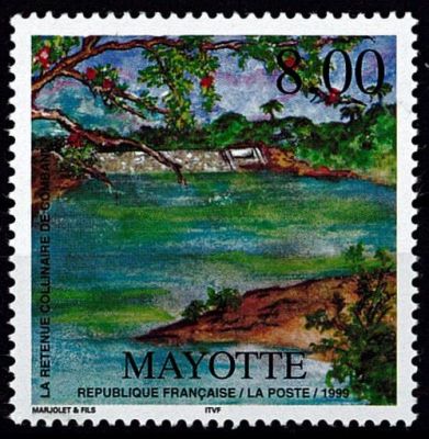 1999 - Mayotte Timbre n� 70 - La retenue collinaire de Combani