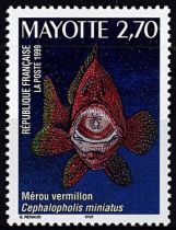 1999 - Mayotte Timbre n° 71/74 - Faune - Poissons du lagon