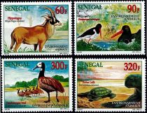 1999 - Sénégal Timbres n° 1512/1515 - Faune - Animaux