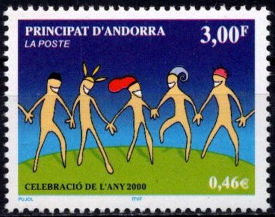 2000 - Andorre Fran�ais Timbre n� 525 - C�l�bration de l\'an 2000