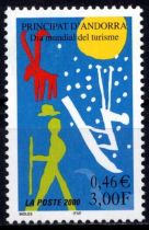 2000 - Andorre Fran&ccedil;ais Timbre n&deg; 535 - Journ&eacute;e mondiale du Tourisme
