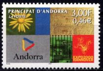 2000 - Andorre Fran&ccedil;ais Timbre n&deg; 536 - \ Expo 2000\ 