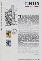 2000 - Document officiel France Tintin fête du timbre - (3304)