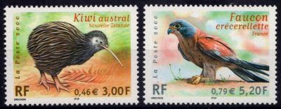 2000 - France 3360/3361 - Faune en voie de disparition. Emission commune avec la Nouvelle-Z�lande