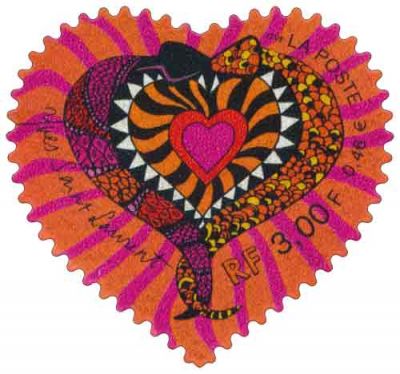 2000 - France Adh�sifs 27_28 (3297_3298) Saint Valentin Yves Saint Laurent