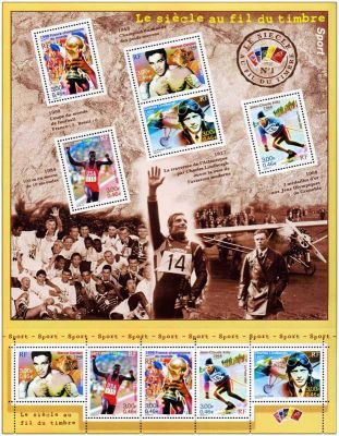 2000 - France BF_29 Le si�cle au fil du timbre - Le sport (I)